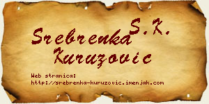 Srebrenka Kuruzović vizit kartica